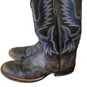 Rios of Mercedes Mens Size 6 Cowboy Leather Boots Western Rodeo Youth